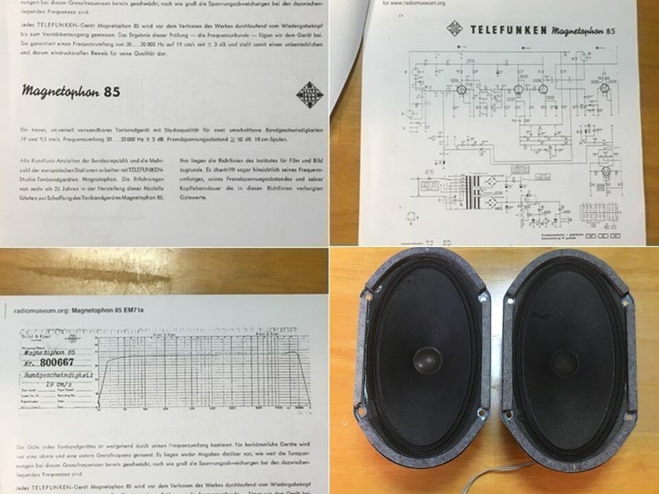 Telefunken 録音モニタースピーカー ペア 高能率・高音質 強力