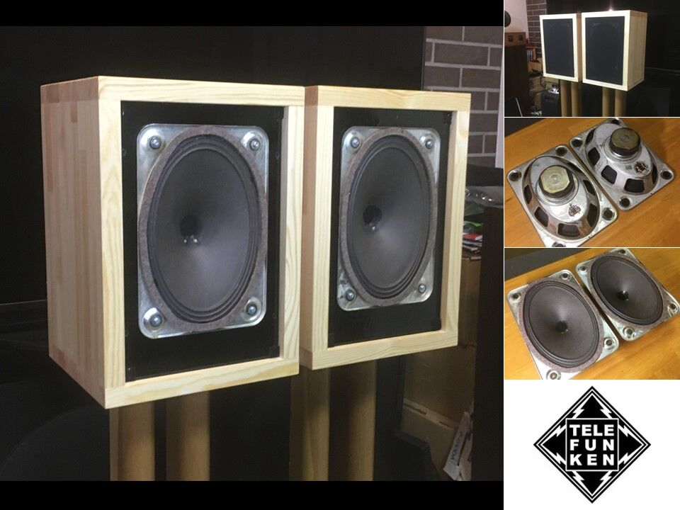 Telefunken 18×26㎝ 究極アルニコシステム_最高音質 ペア！ 超希少！Telefunken 純正18×26㎝ 究極フルレンジシステム プロ用最高峰