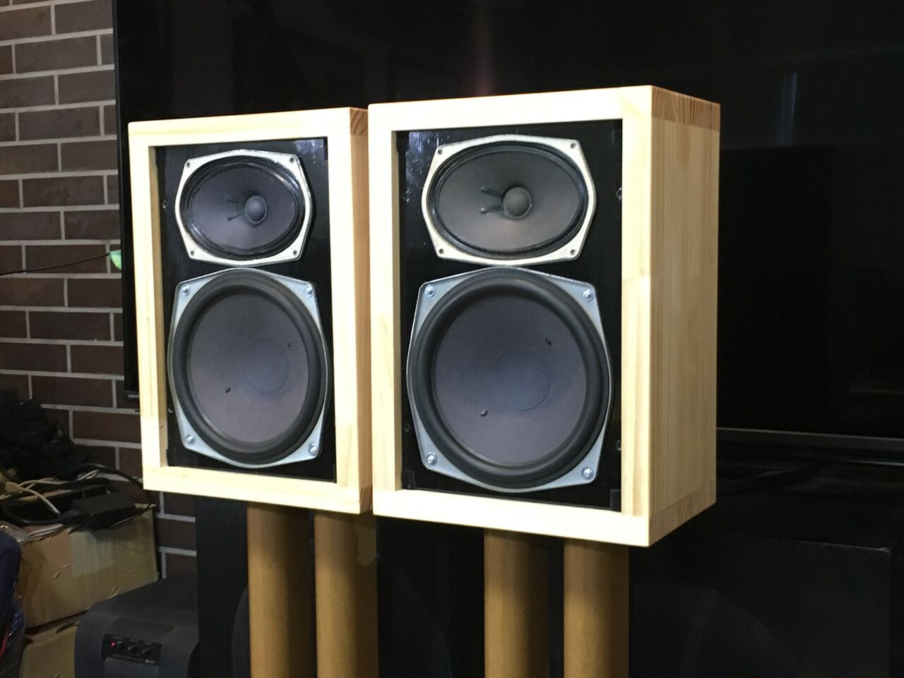 西独Grundig ビンテージ20cm口径 純正2Way ペア 強力低音・広帯域