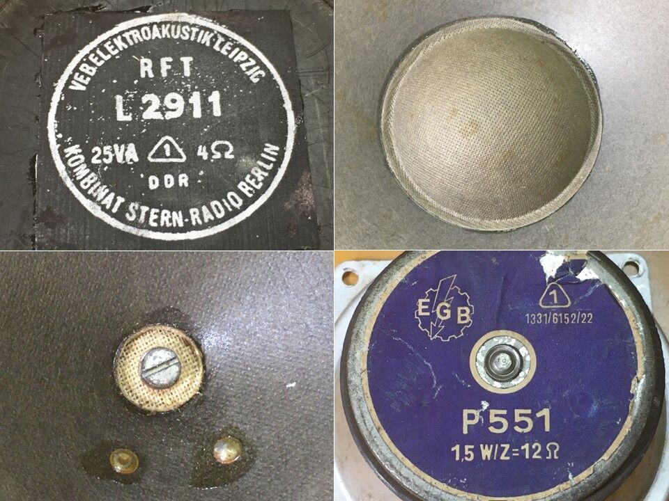 東独RFT ビンテージ L2911 20cm口径 2Way ペア 超強力低音、高解像度