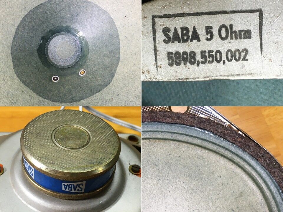 西独SABAビンテージ大型グリーンコーン2Wayシステム 高音質 ペア