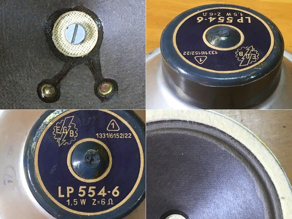 東独EGB/RFT LP554 センターダンパービンテージ アドオンツィータ