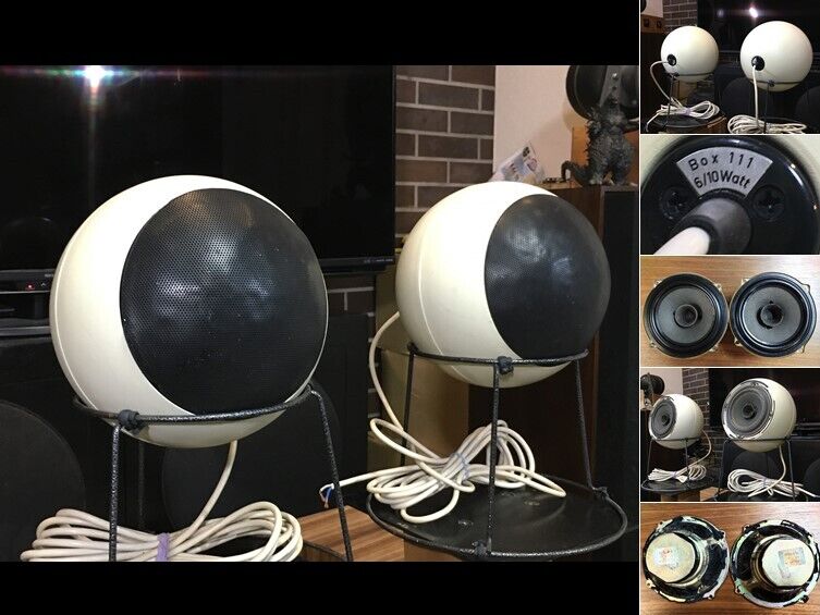 西独Grundig ビンテージ球形スペースエイジデザイン Box 111 ペア 西独Grundig ビンテージ球形スペースエイジデザイン Box 111