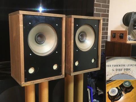 RFT 20㎝フルレンジL2153PBシステム 太く逞しい音JAZZ再生に最適 東独