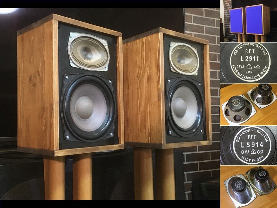 東独RFT ビンテージ L2901 20cm口径 2Way ペア 高音質 東独RFT ビンテージ20cm口径 L2901 2Way ペア 強力低音 JAZZ向き