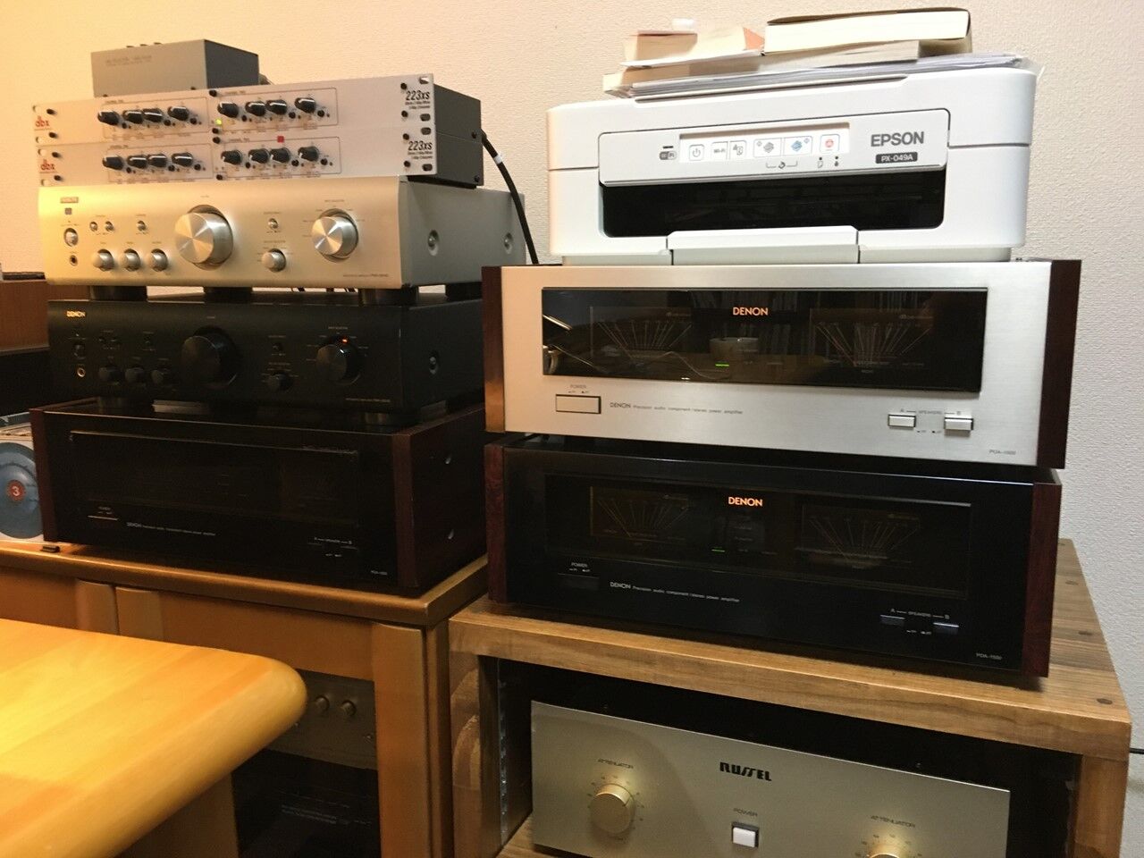 パワーアンプ DENON POA-1500 メーター照明NG/現状渡し