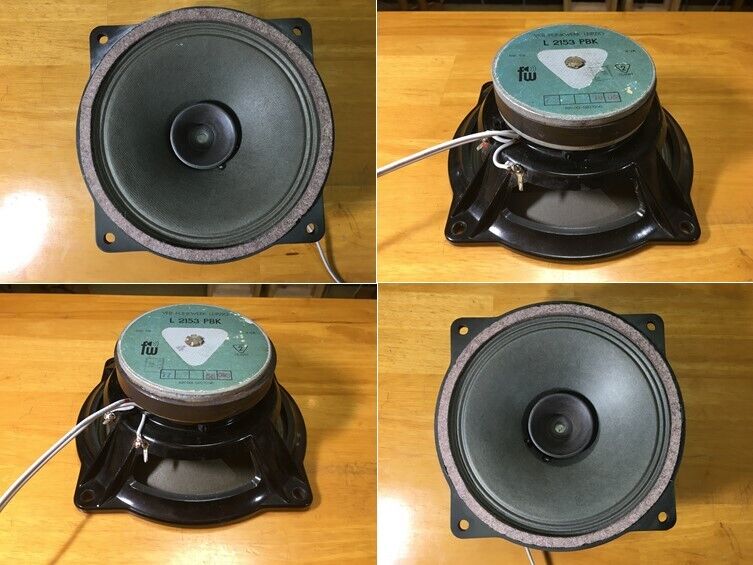 RFT 20㎝フルレンジL2153PBK システム太く逞しい音JAZZ再生に最適 東独RFT/VEB ビンテージ 20㎝フルレンジL2153PBK システム ペア