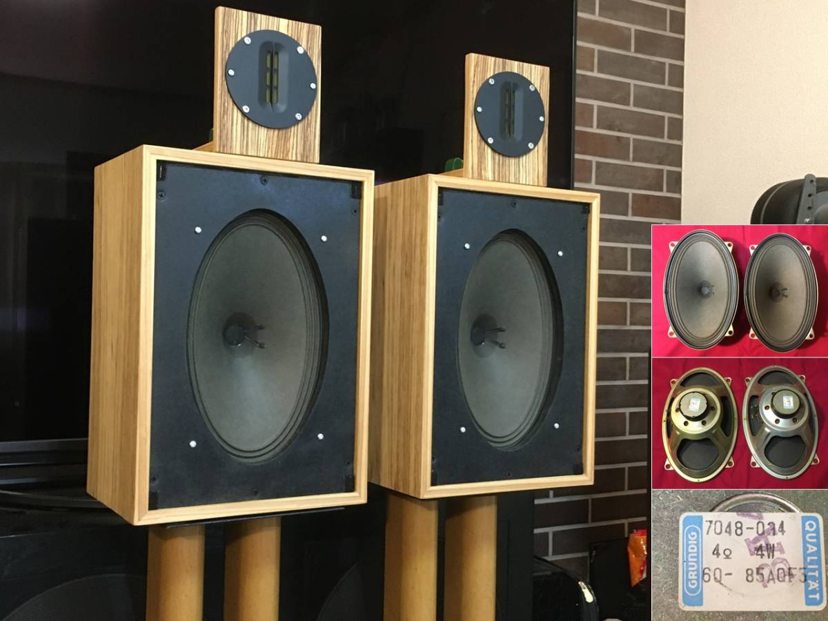 西独Grundig ビンテージ大型フルレンジユニット+リボンTW 2Way