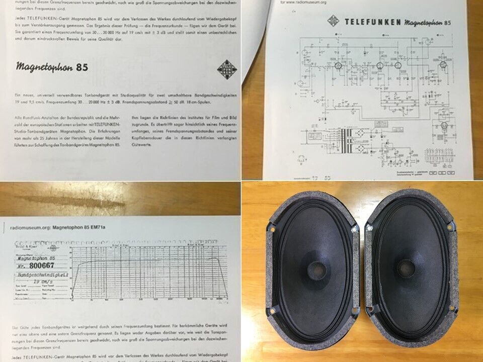 Telefunken ビンテージ録音モニターペア 痺れる高音質 真空管アンプに 