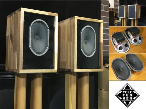西独 Telefunken ビンテージ録音モニター用スピーカー PHST内蔵 ワイド