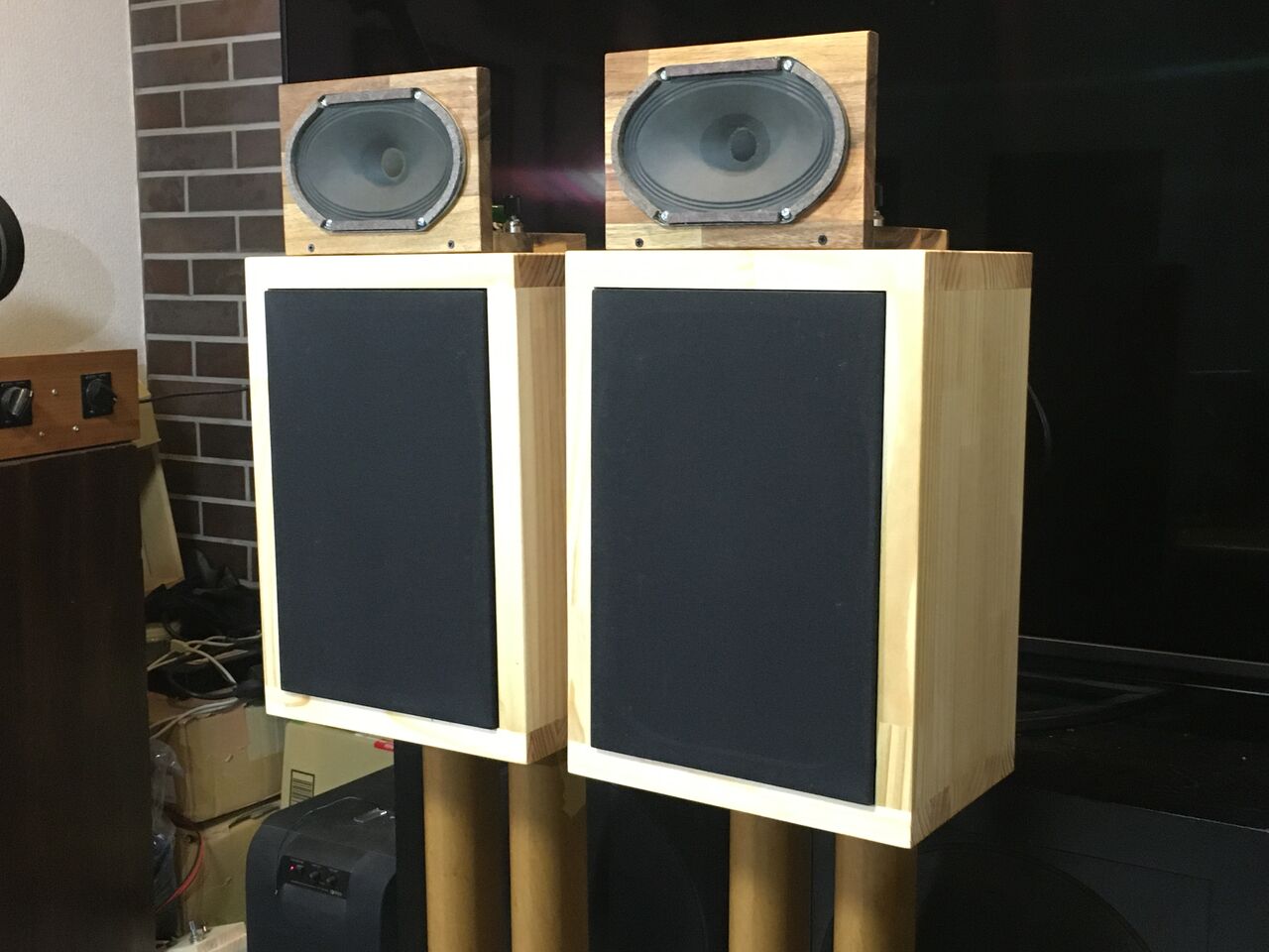西独Grundig ビンテージ20cm口径 純正2Way ペア 強力低音