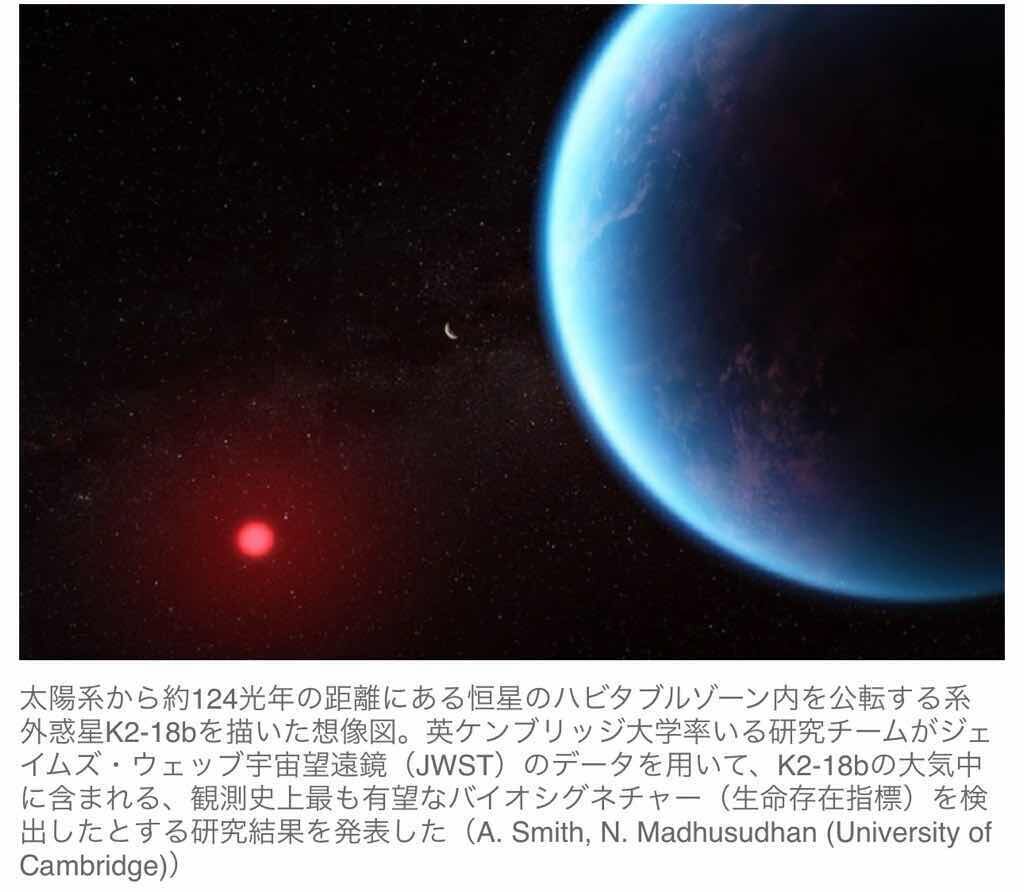 地球みたいな星から 生物がいる証拠の物質を確認 宇宙人👽がいると判明 124光年 : ジオろぐ