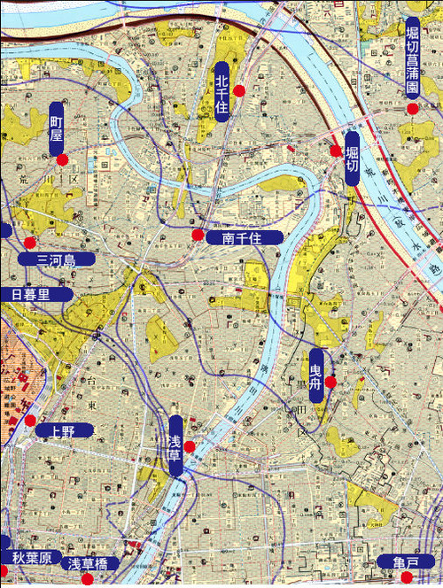 東京地盤ノート:住宅地盤の見方ー(4) 土地条件図で見る(低地)