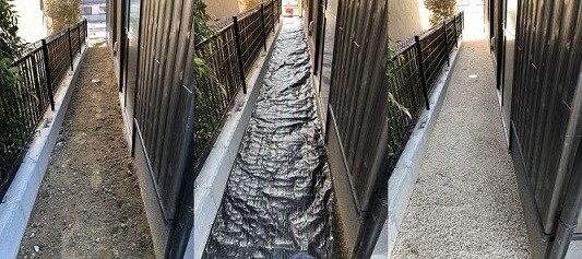 家屋周りの整地・砂利撒き