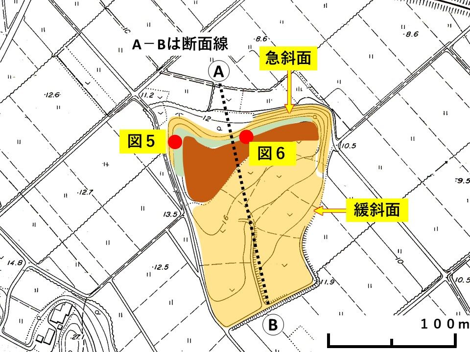 銚子ジオ散歩(481)高田川付近の残丘②遺跡 : CHOUSI GEOSANPO