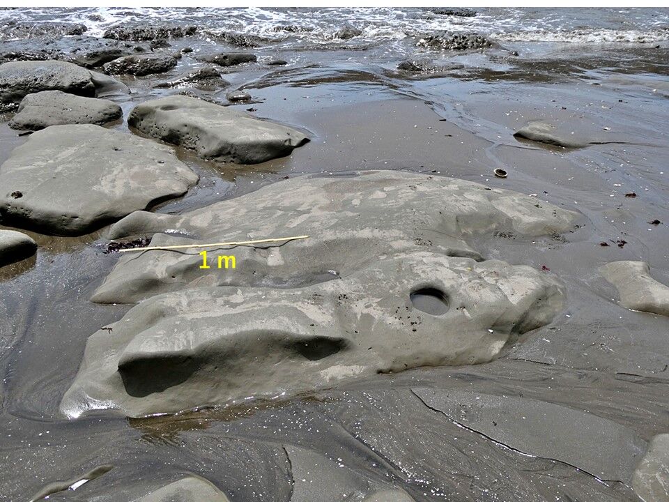 銚子ジオ散歩(578)砂浜の転石群の形成時期 : CHOUSI GEOSANPO