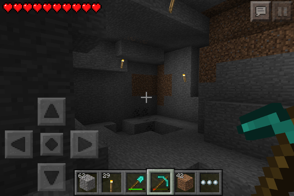 謎のクレーターの地下に温泉を Minecrafterによるマイクラpe日記