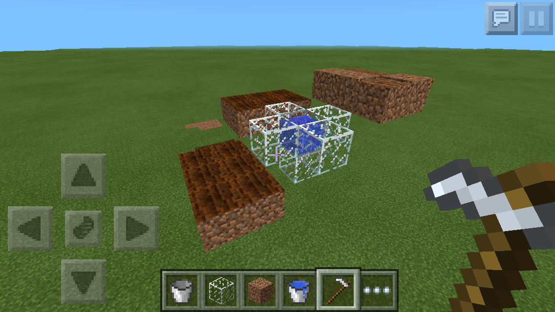 水と耕した土の関係性 講座 Minecrafterによるマイクラpe日記