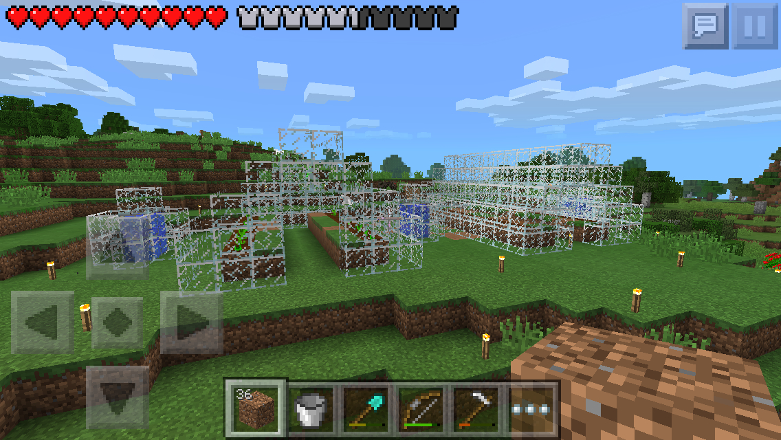 拠点の畑を作る その2 Minecrafterによるマイクラpe日記