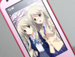 楠姉妹_ケータイ電話の写真