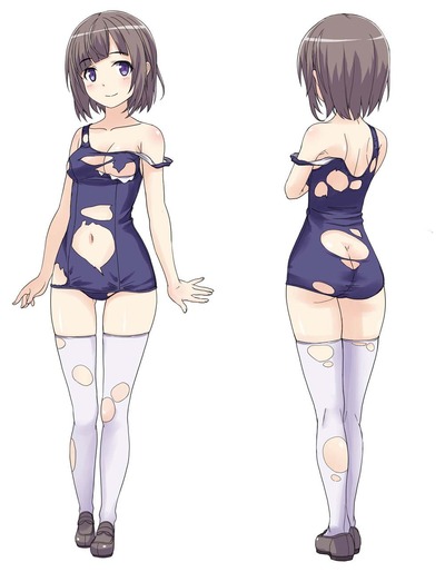 破れすぎたスクール水着