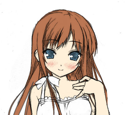 髪下ろし私服