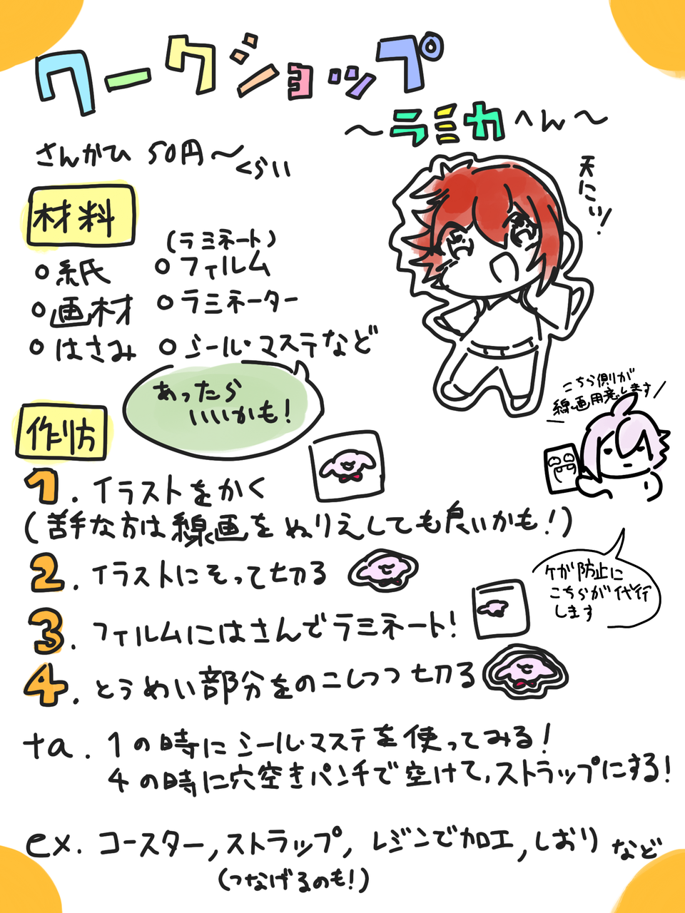 アレンジ例も紹介 基本的なラミカの作り方 わきゃわきゃ製作部屋