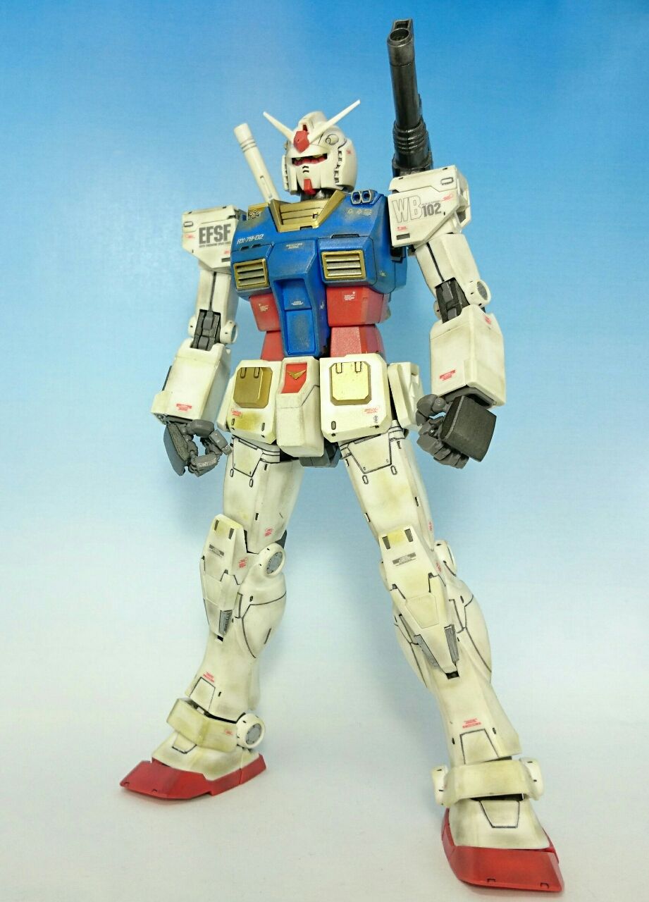 ガンプラ　RX-78 ガンダム　オリジンver. (ウェザリング済み完成品) ガンプラ RX-78 ガンダム オリジンver. (ウェザリング済み完成品