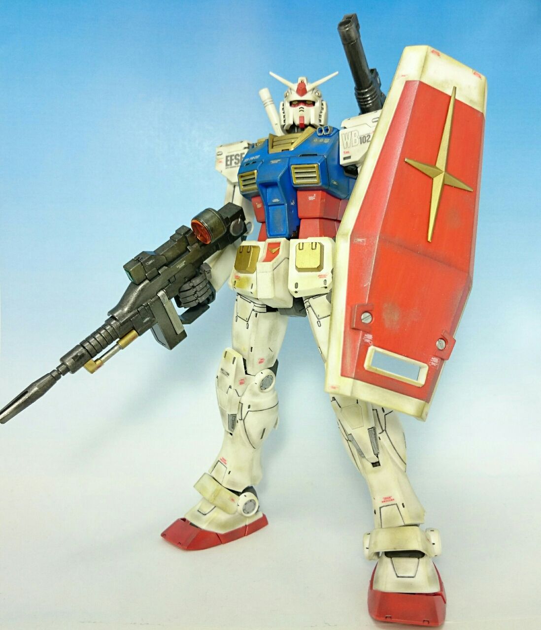 MG RX-78-02 ガンダム THE ORIGIN ウェザリング② レビュー : ガンプラ