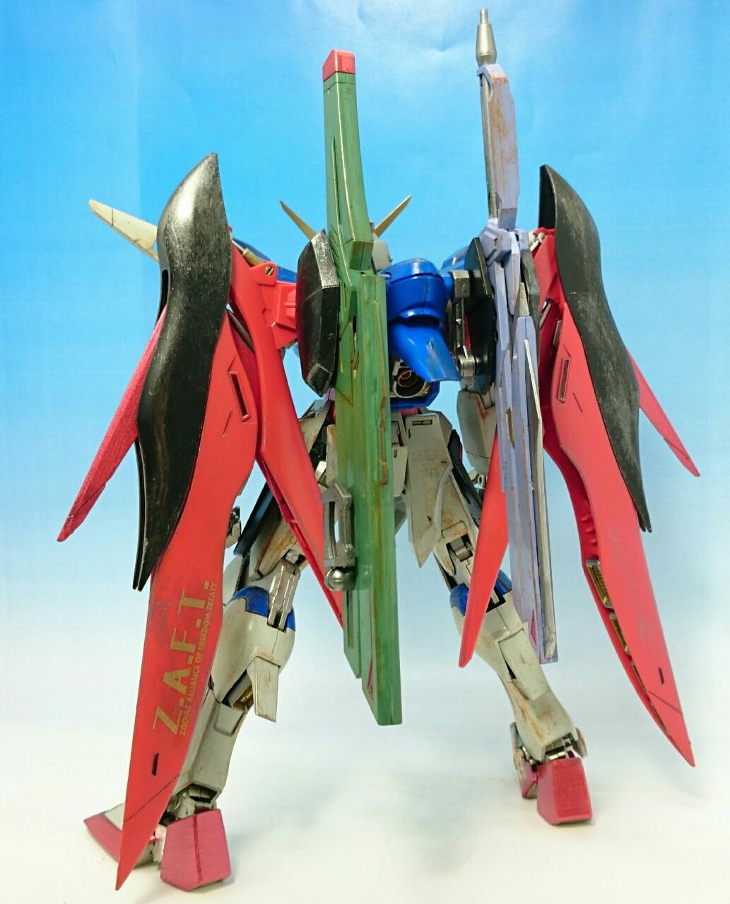 MG デスティニーガンダムEBモード ウェザリング レビュー : ガンプラの