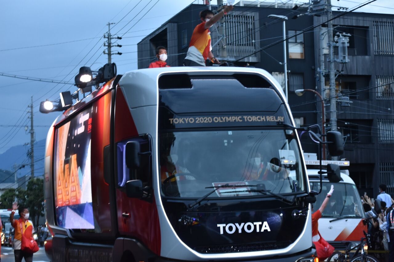 オリンピック聖火リレーを見に行きました : ぎいちゃんのblog