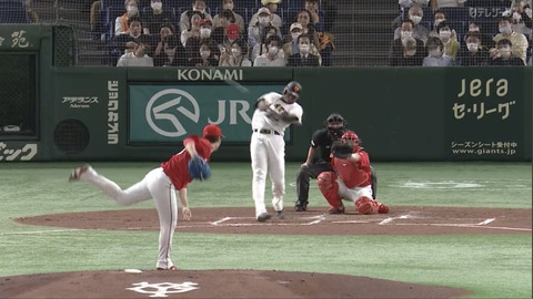 弾丸ライナー！ 巨人・ポランコ先制ホームラン！！