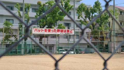 【画像】神戸市「バットを使った野球は禁止」←？？😲