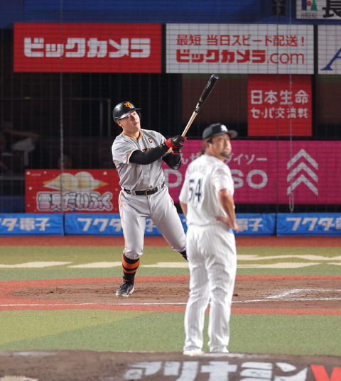 【巨人】対ロッテ(2023) 岡本和真 打率.636 3本6打点 出塁率.692 長打率1.636