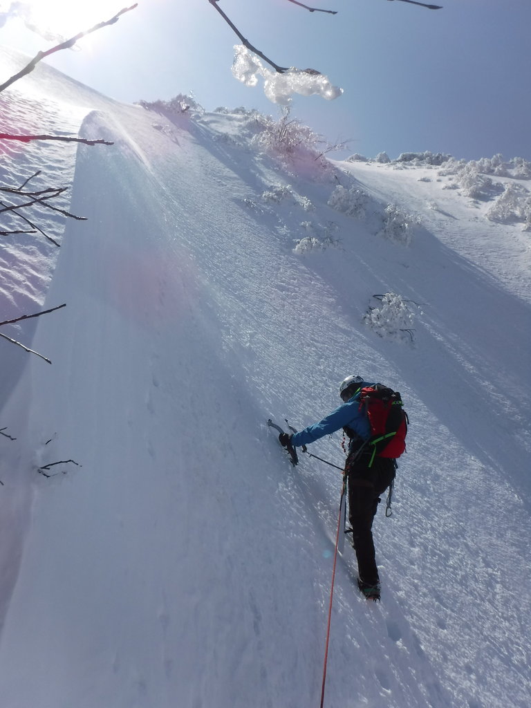 伯耆大山 北壁 弥山 西稜 アルパインクライミング 2018.3.24 : 岐阜
