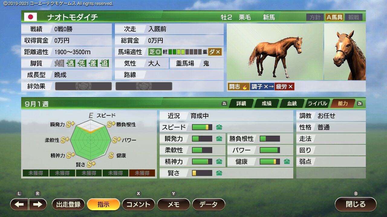 じーさまのウイニングポスト9 2021 ほのぼのプレイ日記 仔だしのよい