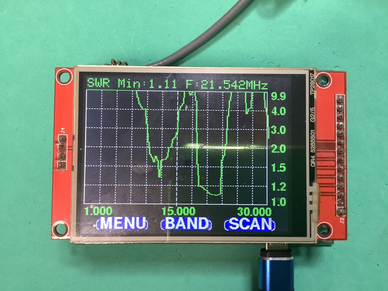 ESP32 AD9850 タッチ操作によるアンテナアナライザーの自作 ESP32 AD9850 タッチ操作によるアンテナアナライザーの自作