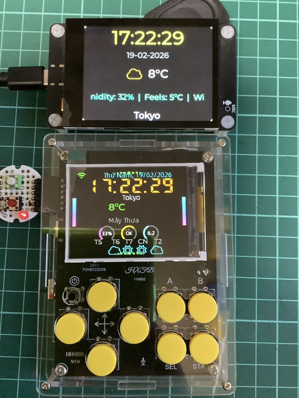 ES3C28P HU-086 (ESP32S3) に xiaozhi ベトナム 版をを入れてみた