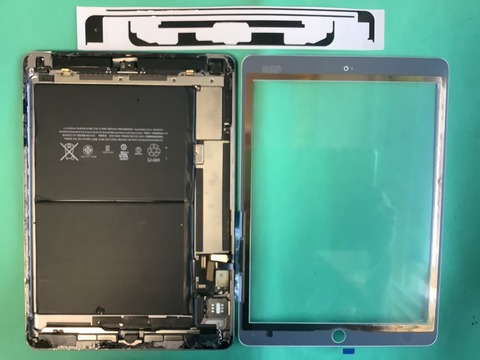 ipadair本体とフロントパネル新