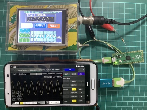 ・Raspberry Pi Pico と スマホ で オシロスコープ を試してみた : Skyzoo ヨッシーの備忘録
