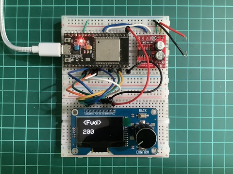 I2C接続1.3インチOLED／ロータリーエンコーダーモジュールを使っ