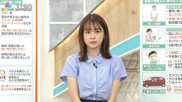 若林有子アナ、シャツ姿なのに横乳おっぱいデッカ！プルプルしてた