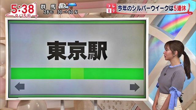 刈川くるみアナ、巨乳ニットおっぱいプルンプルン揺れ過ぎタマランち