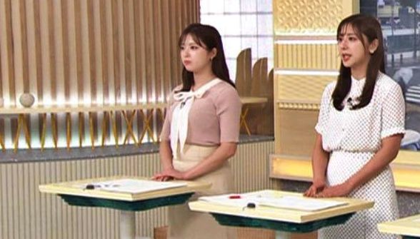 田原萌々アナ、横乳ニットおっぱいスゲー！ブラのカタチがエッチ過ぎ