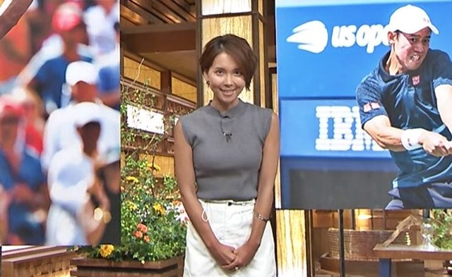 ヒロド歩美アナ、ノースリ小麦色パツパツおっぱいデッカ！乳袋ブルっと