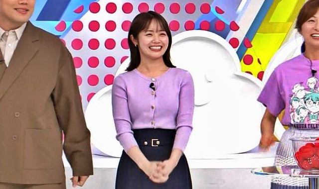 並木雲楓アナ、ニットおっぱいエッロ！乳袋の膨らみのカタチが最高！