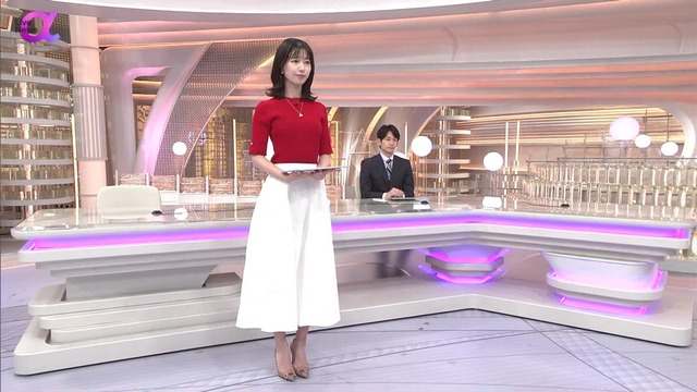 海老原優香アナ、赤ニットおっぱいエッロ！横乳の膨らみエッチ過ぎ最高