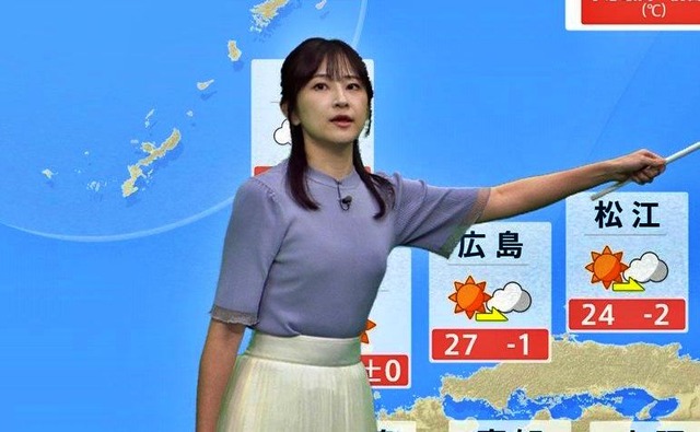 與猶茉穂アナ、ニットおっぱいエッチ！横乳の膨らみカタチたまらん
