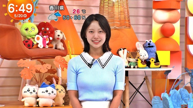 高崎春アナ、今日のニットおっぱいデッカ!YCの膨らみエッチ過ぎ最高!