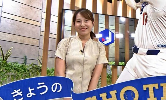 三山賀子アナ、横から乳見えそう!おっぱい過ぎてボタン弾け飛びそう